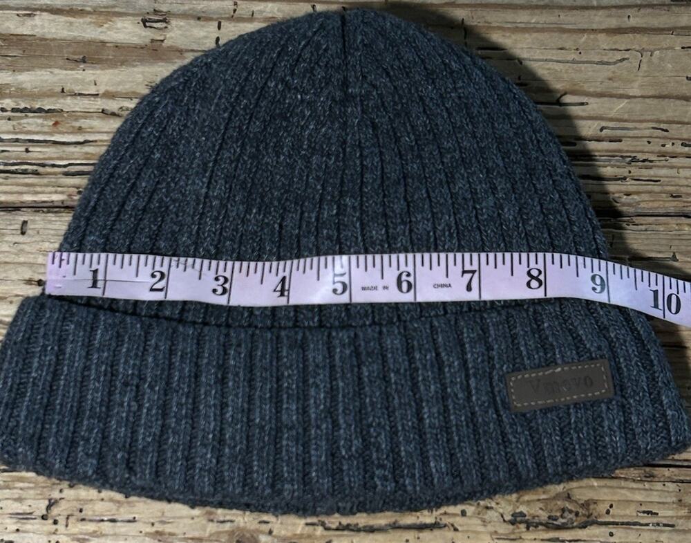 Vmevo Ribbed Knit Fleece Lined Beanie Hat NWOT